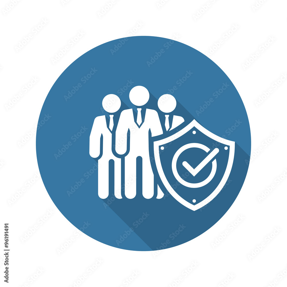 Business Protection Icon. Flat Design. Business Protection Icon. Flat Design.