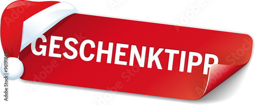 Button Label Geschenktipp Rot 