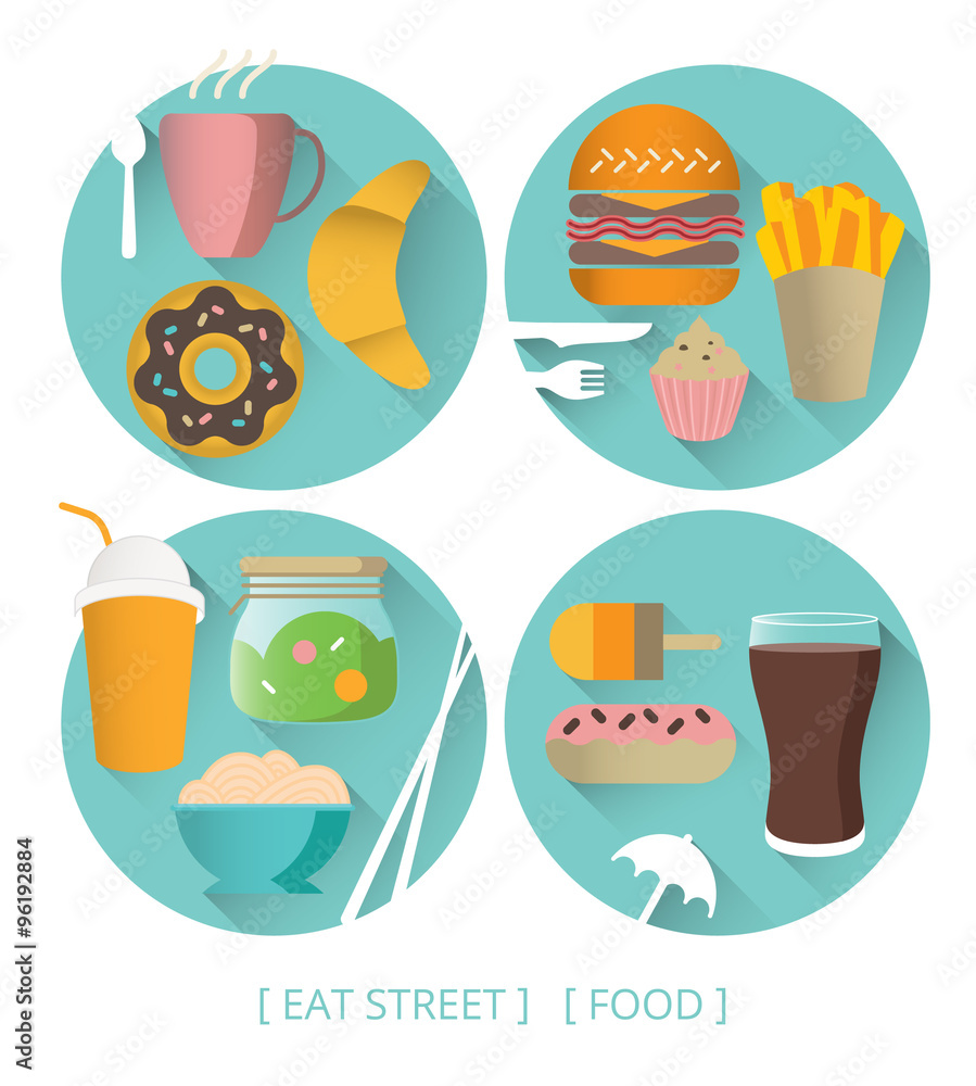 eat street, food, icone, cuisine rapide, nourriture, manger, repas