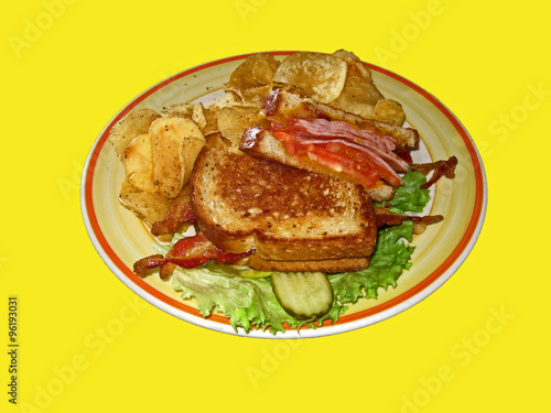 Ham and cheese sandwich with toasted bread