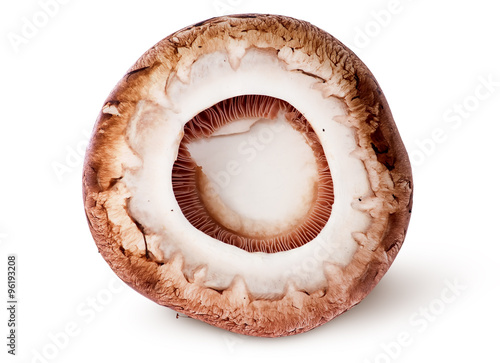 Cap on a brown champignon