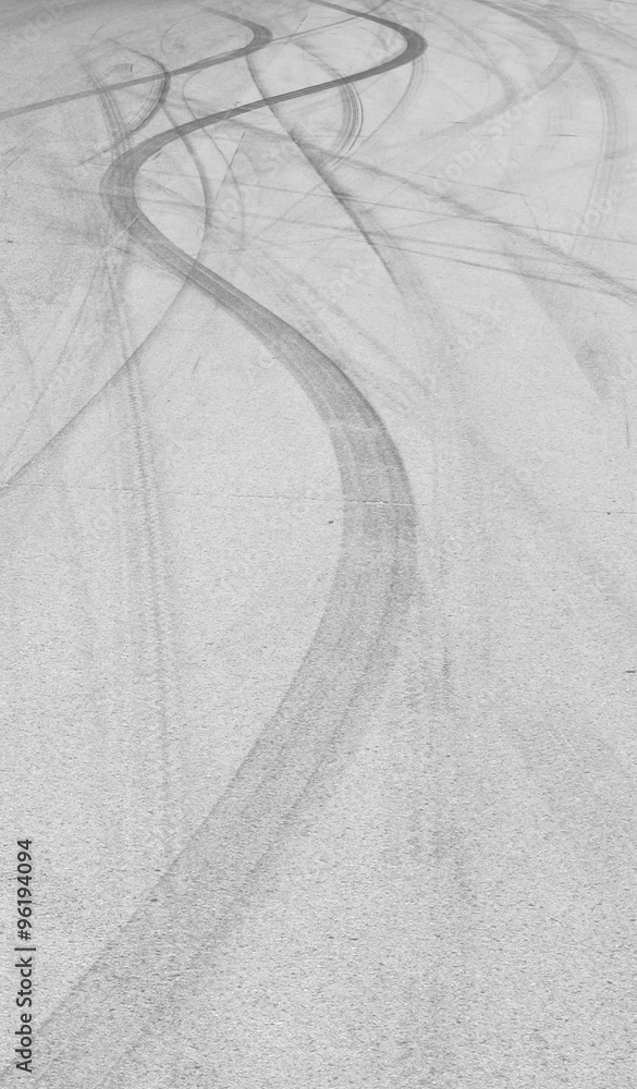 long skid marks on road Stock Photo Adobe Stock