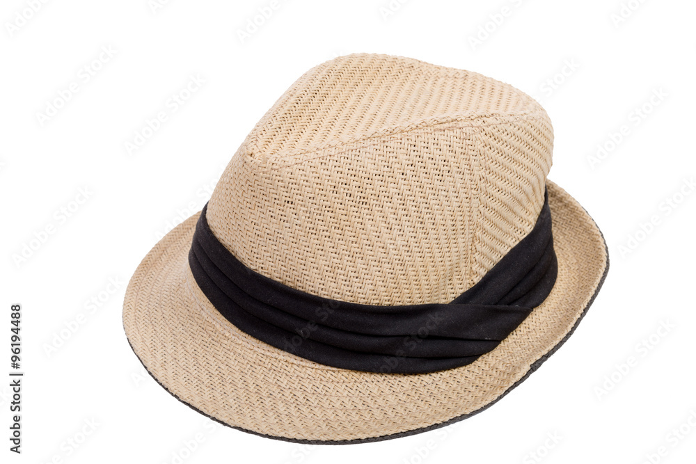 beige hat with a black ribbon beige hat with a black ribbon