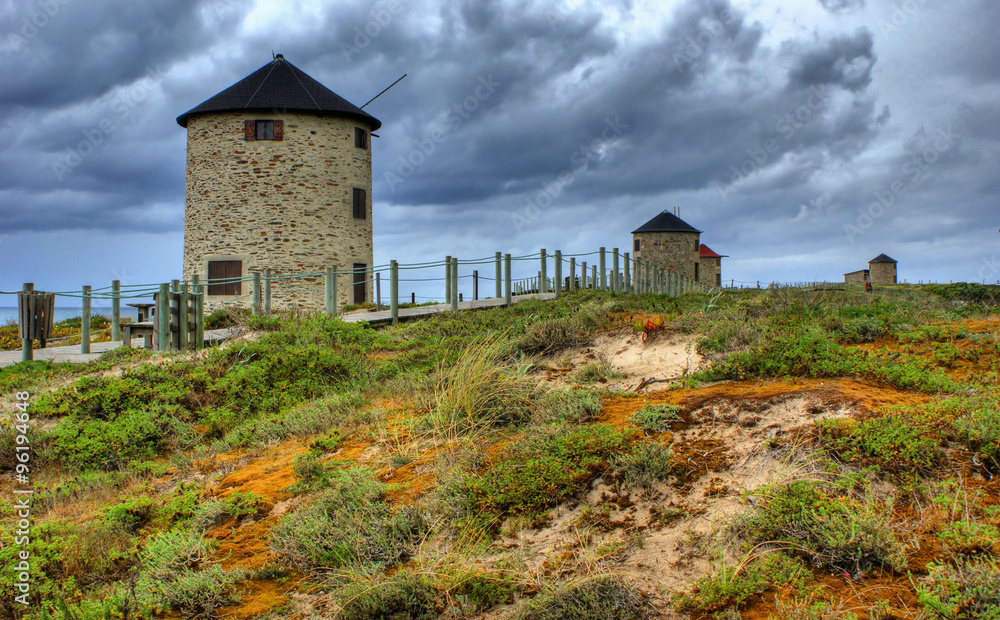 Fototapeta premium Apulia windmill in north of Portugal