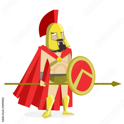 guerrero espartano con lanza photo