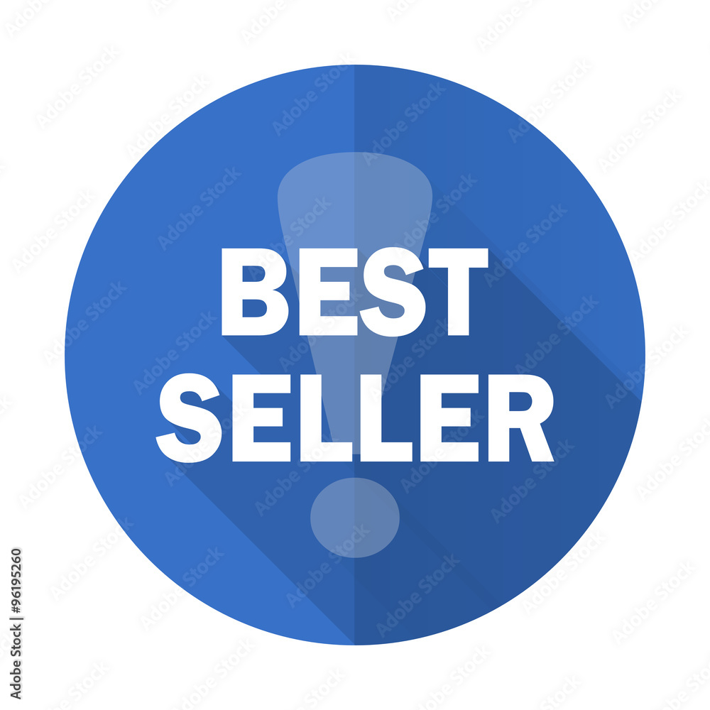 best seller blue flat desgn icon with shadow on white background best seller blue flat desgn icon with shadow on white background