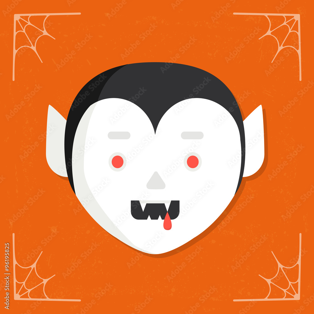 Cute Cartoon Vampire Dracula Vector Illustration Stock Vector