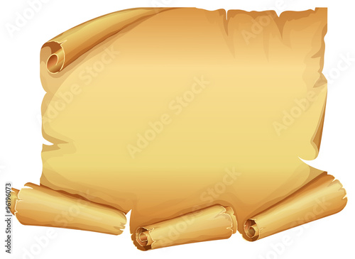 Big golden scroll of parchment 