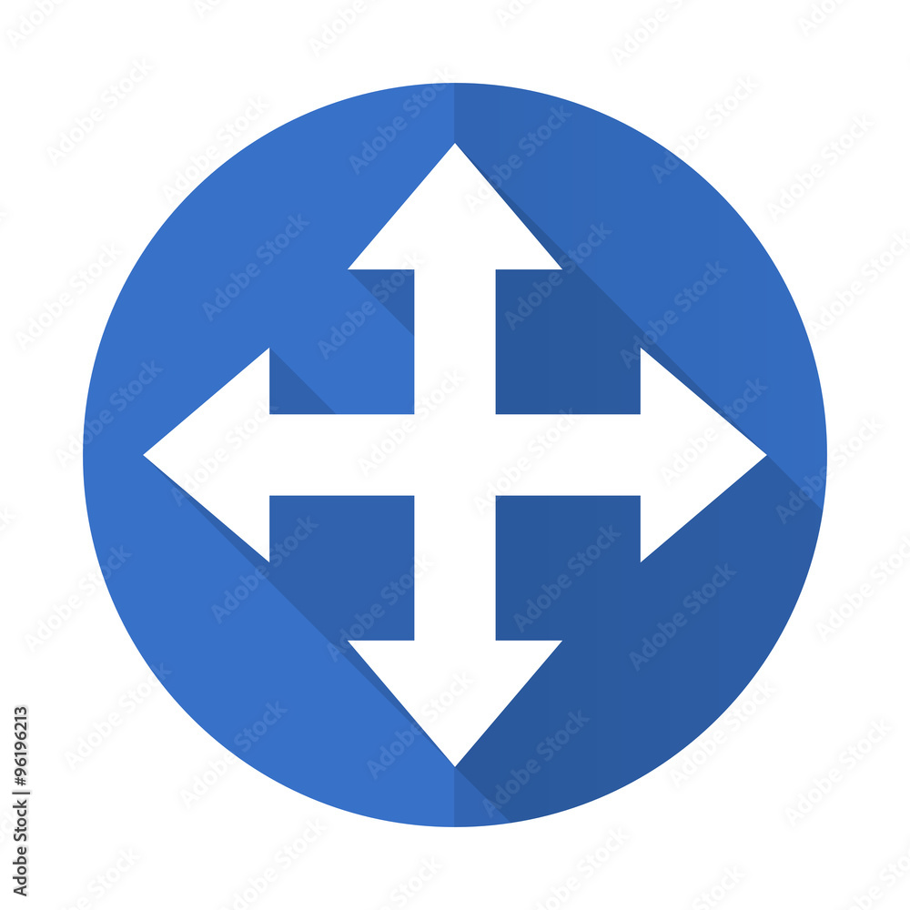 arrow blue flat desgn icon with shadow on white background arrow blue flat desgn icon with shadow on white background