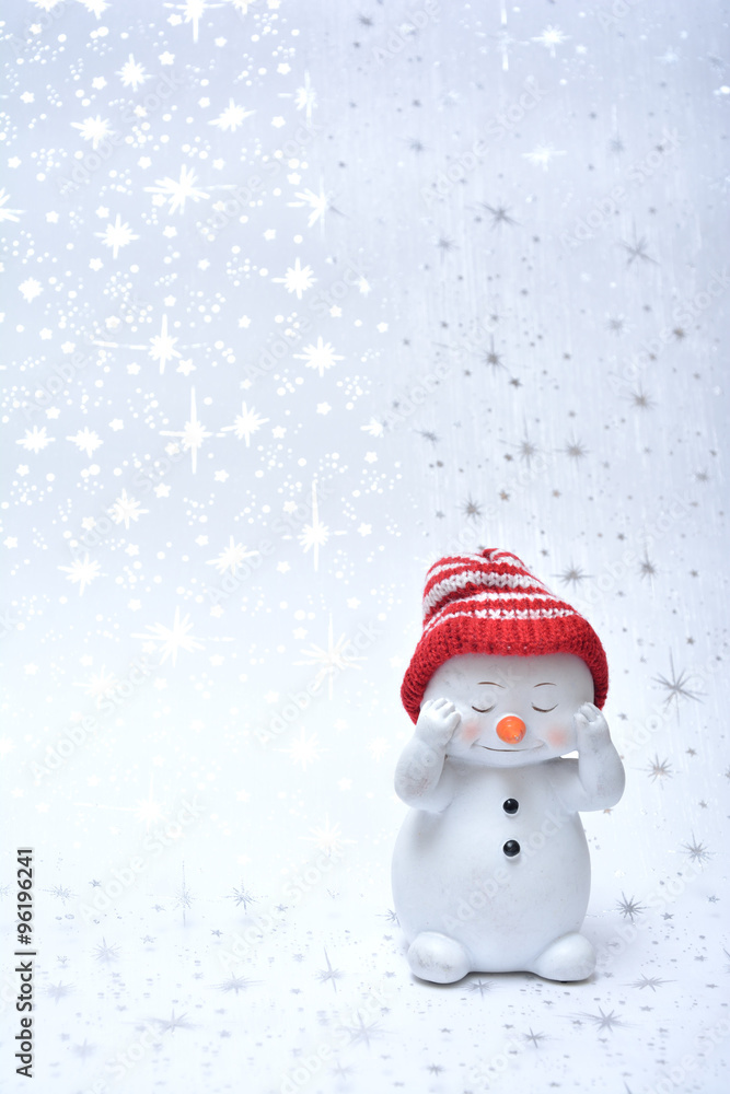 Snowman on the white background Snowman on the white background