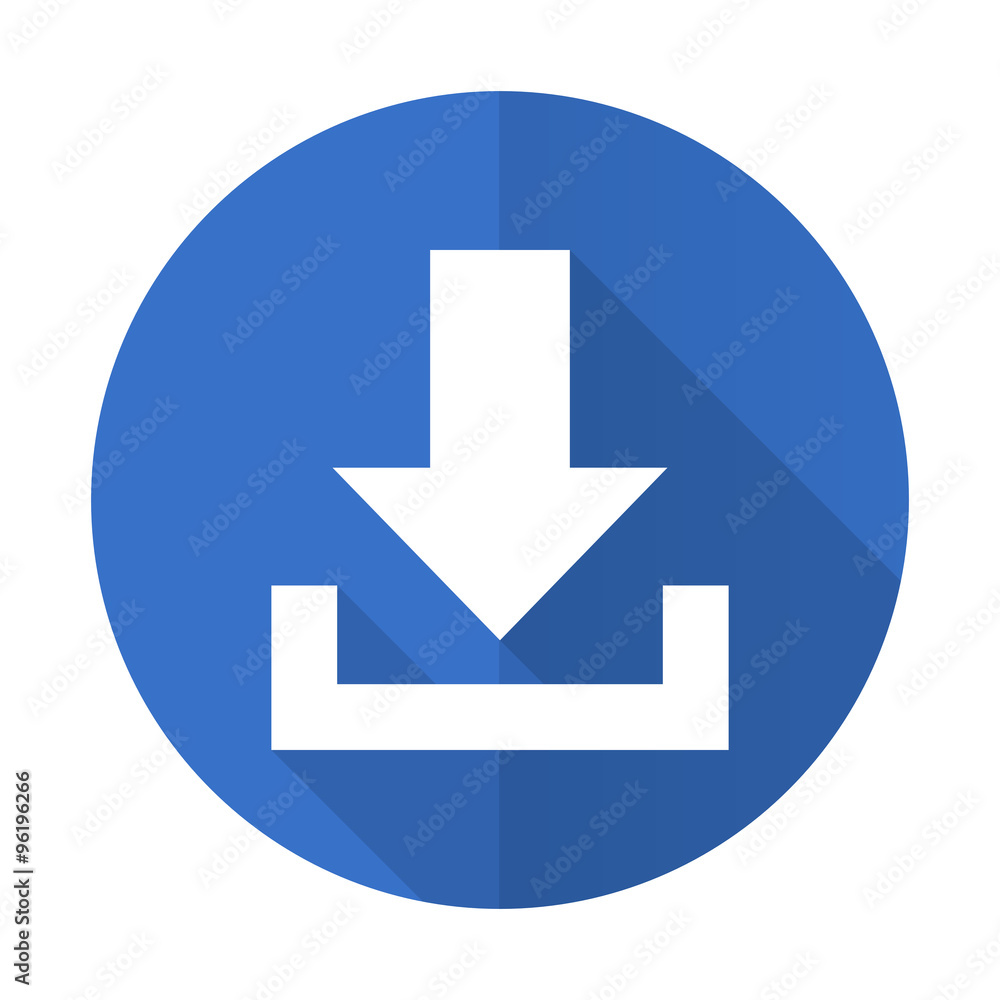 download blue flat desgn icon with shadow on white background download blue flat desgn icon with shadow on white background