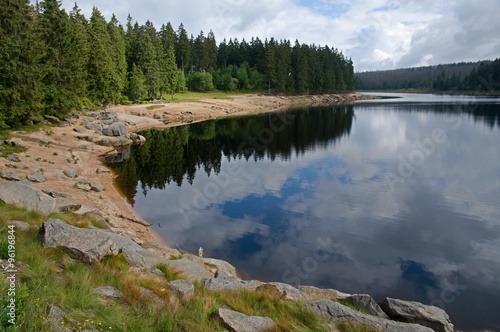 Dam Odertaich in mountain Harz, northern Germany