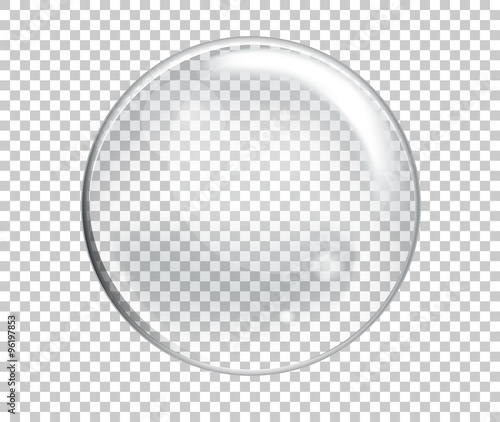 Vector Soap Water Bubbles. Transparent Isolated Realistic Design Elements. Can be used with any Background.