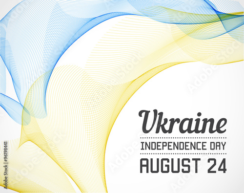 National Day of Country in Blending Lines Style Vector with Date