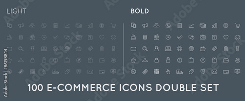 Set of Vector E-Commerce Icons Shopping and Online can be used as Logo or Icon in premium quality