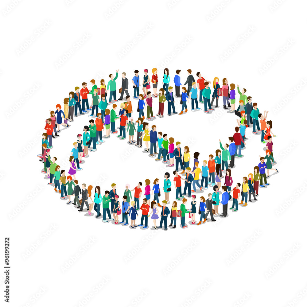 World globalization people group globe flat 3d isometric vector World globalization people group globe flat 3d isometric vector