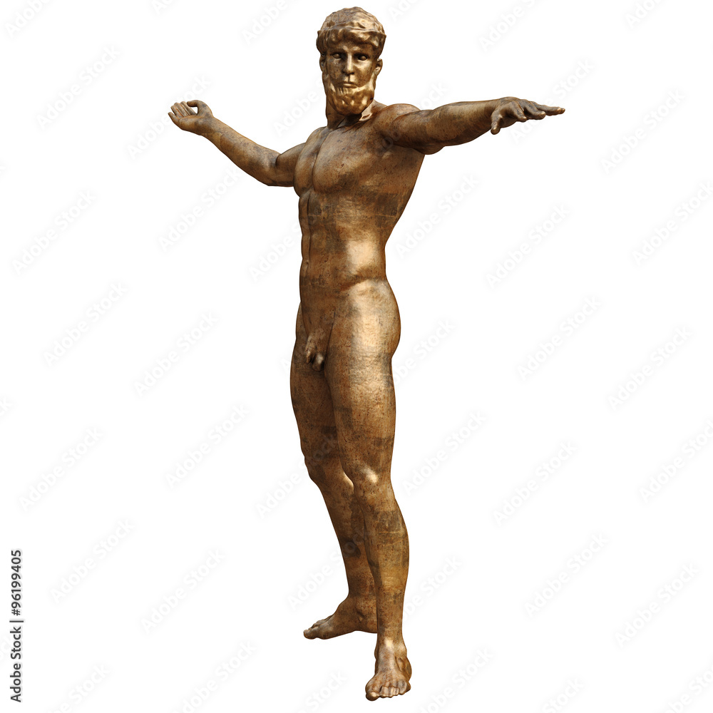 Golden statue of man