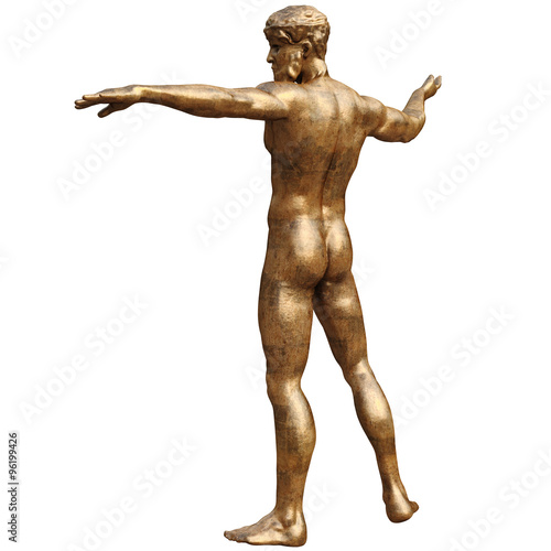 Bronze statue of man