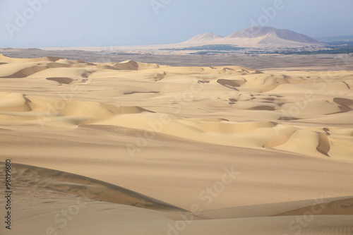 Sand dunes near Huacachina  Ica region  Peru.