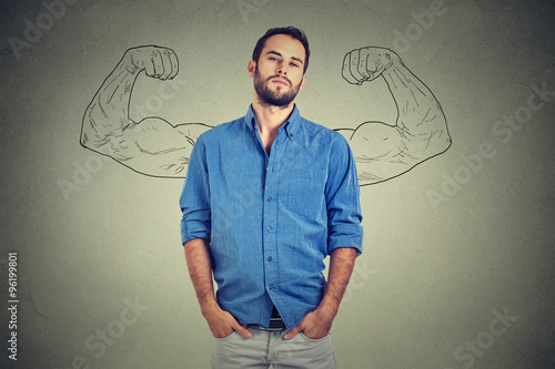 Foto Strong man, self confident young entrepreneur