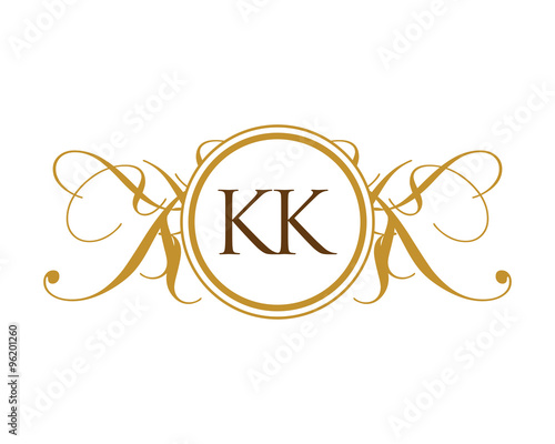 KK Luxury Ornament Initial Logo