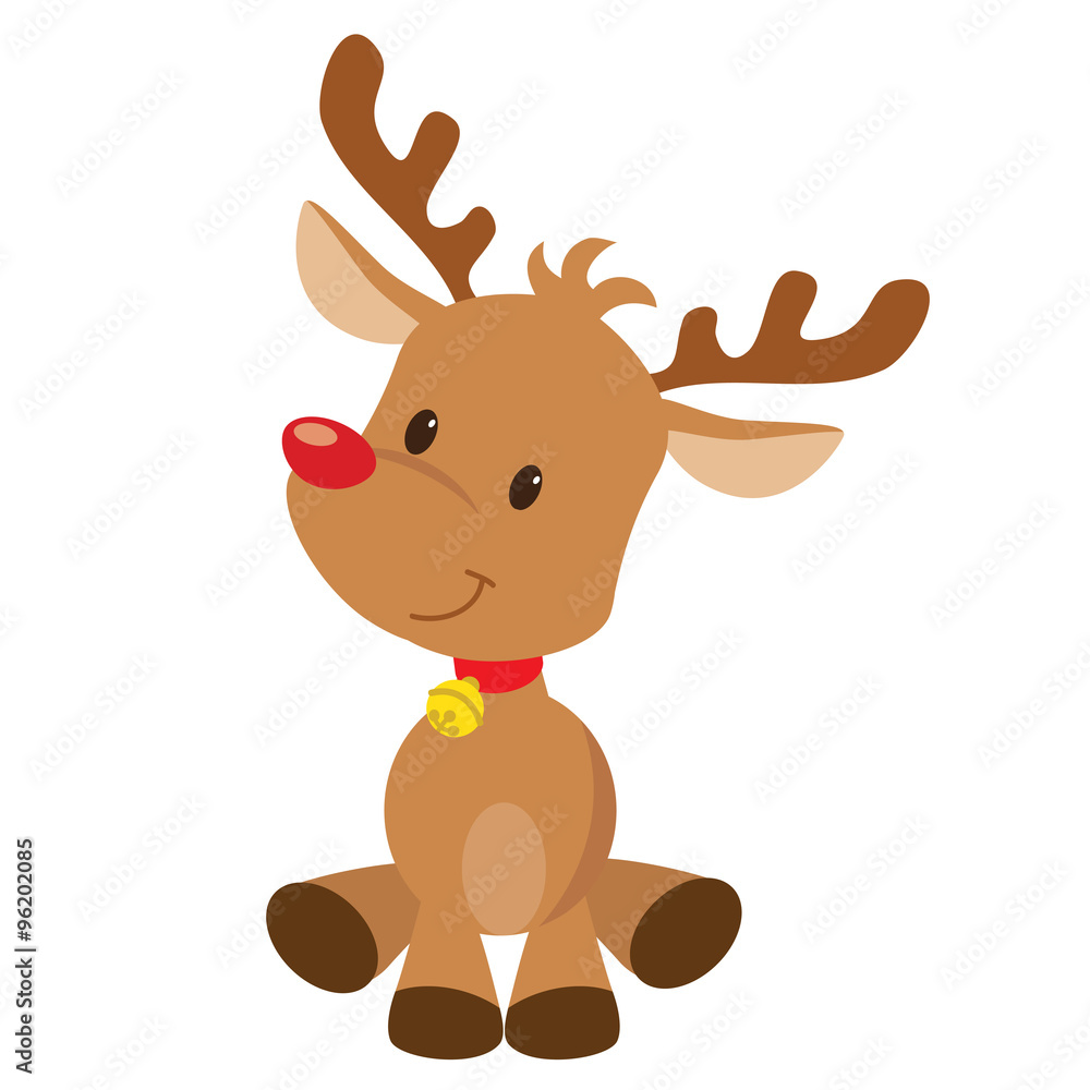 Naklejka premium Christmas reindeer vector illustration 