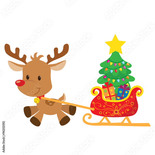 Christmas reindeer vector illustration
