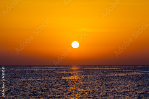 sunrise in the sea. beauty landscape. Wonderful sunrise