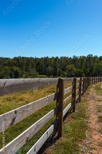 Fence along a road