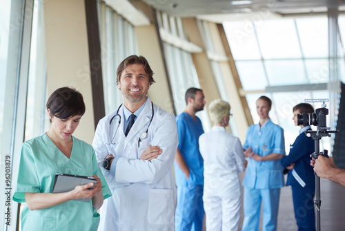 group of medical staff at hospital