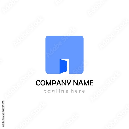 Door vector logo icon