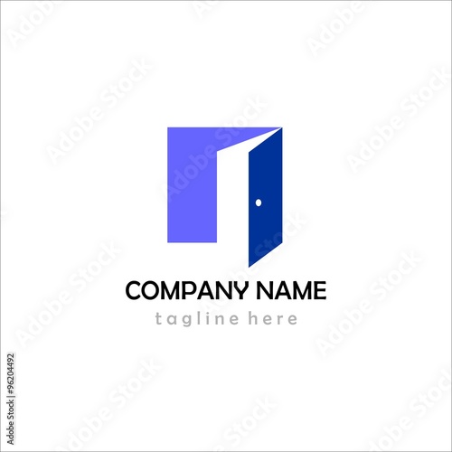 Door vector logo icon
