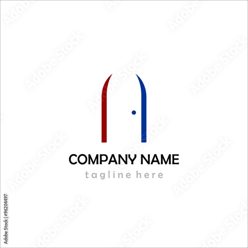 Door vector logo icon