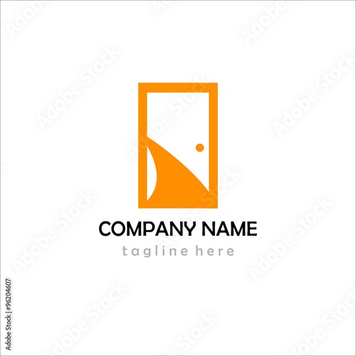 Door vector logo icon