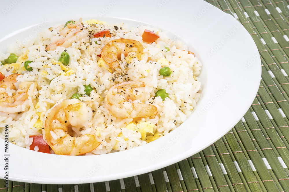 Traditional Chinese Shrimp Fried Rice Dish Traditional Chinese Shrimp Fried Rice Dish