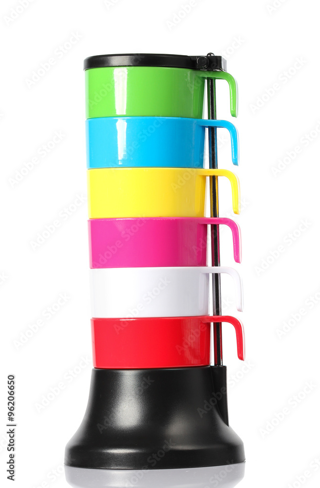 Color cups isolated on white background Color cups isolated on white background