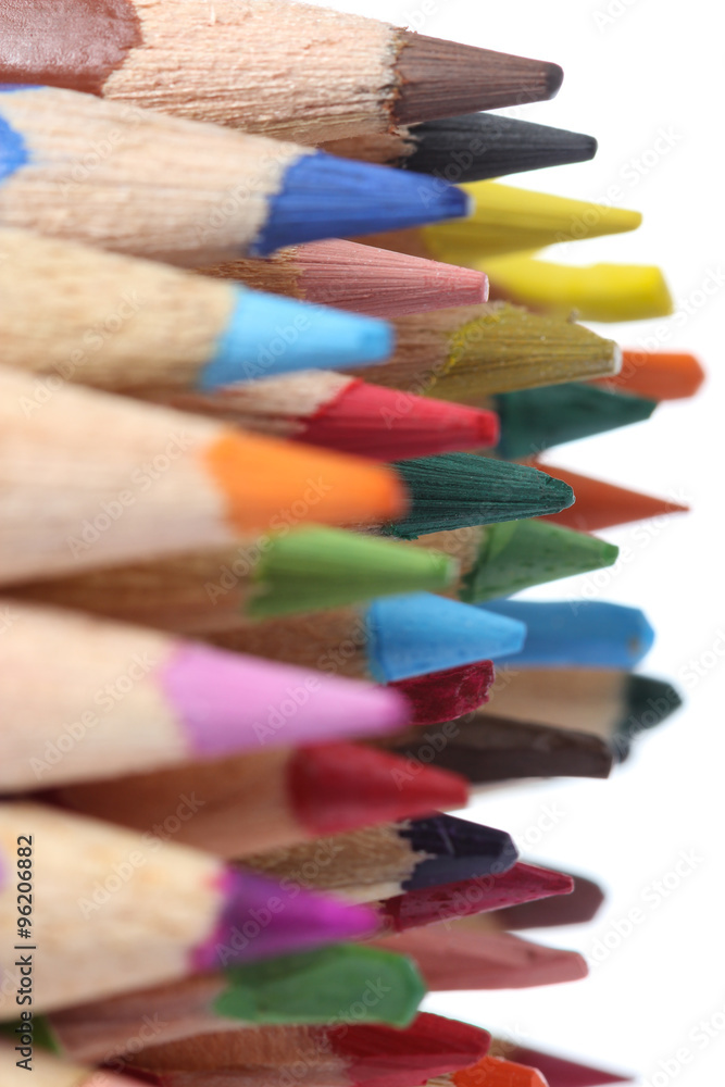 Colour pencils isolated on white background Colour pencils isolated on white background