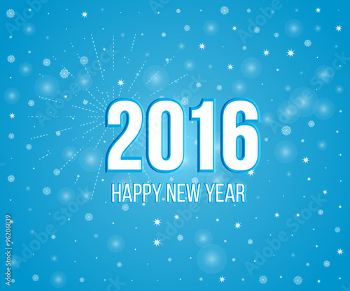 Happy new year 2016 creative greeting card design