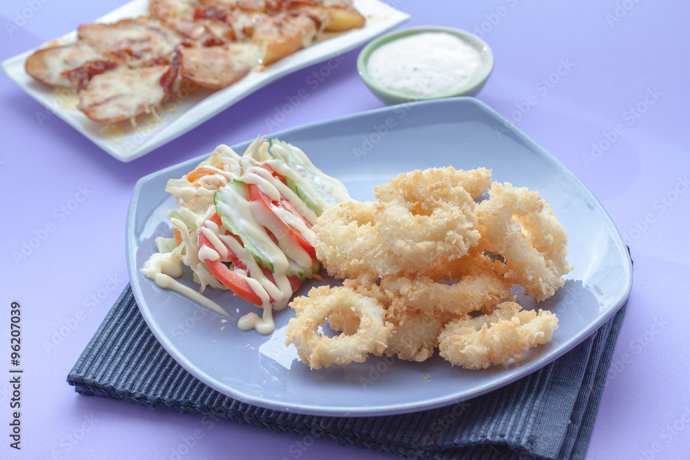 Fried squid rings, Calamari