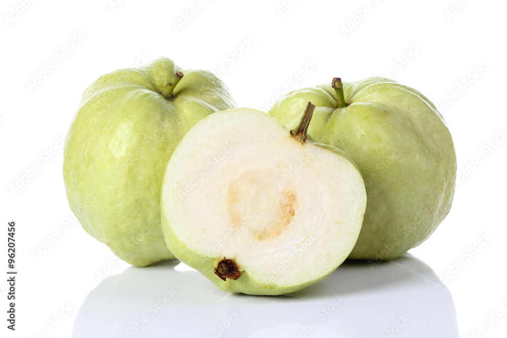 guava isolated on white background guava isolated on white background