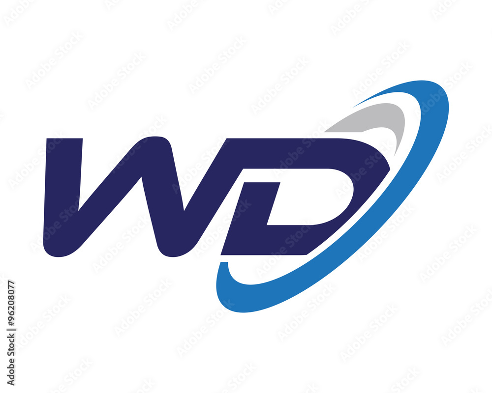 WD Letter Swoosh Technology Logo WD Letter Swoosh Technology Logo
