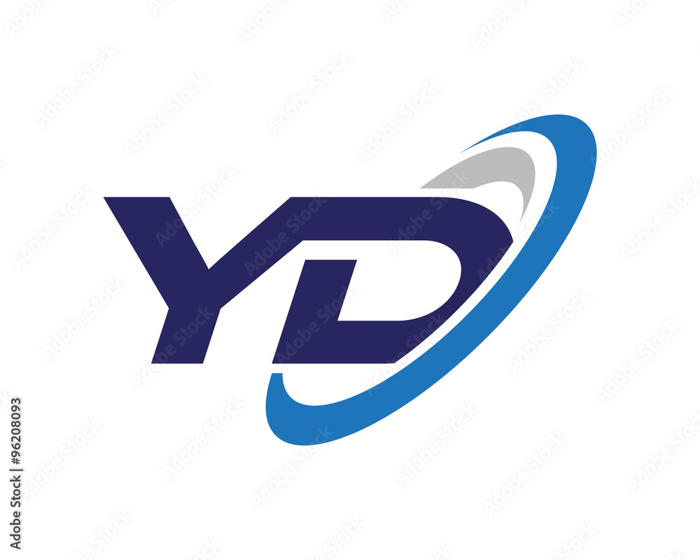 YD Letter Swoosh Technology Logo YD Letter Swoosh Technology Logo