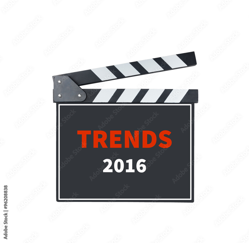 TRENDS 2016, message on slate with clipping path
