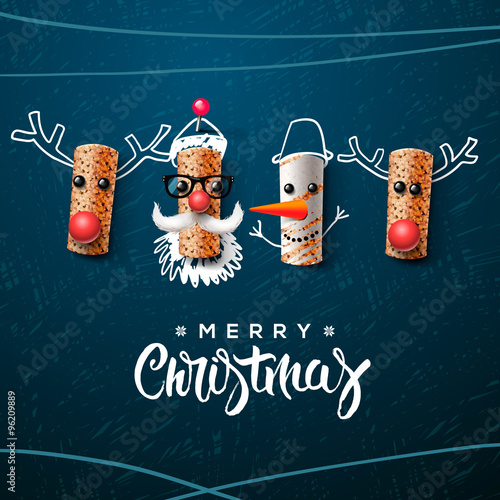 Christmas character, Santa Claus snowman, reindeer