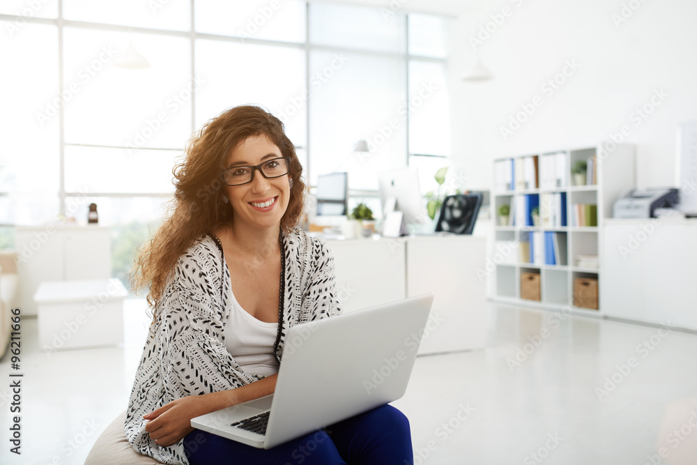 Working in modern office Working in modern office
