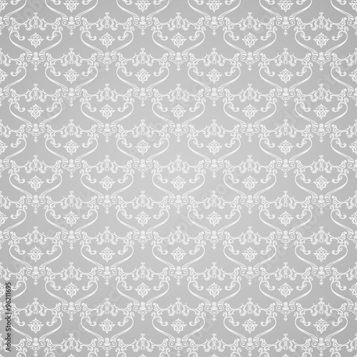 Vector seamless vintage background. Calligraphic pattern. Royal 