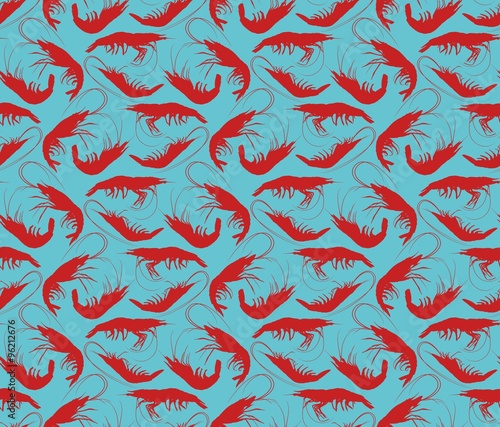 Background with shrimps.