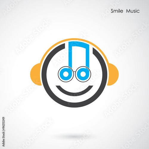 Creative abstract musical design vector logo design template,cle