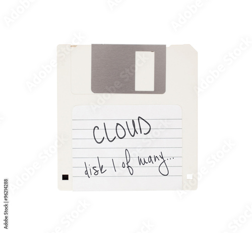 Floppy Disk - Tachnology from the past, isolated on white