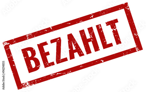 Grunge Stempel rot bezahlt 